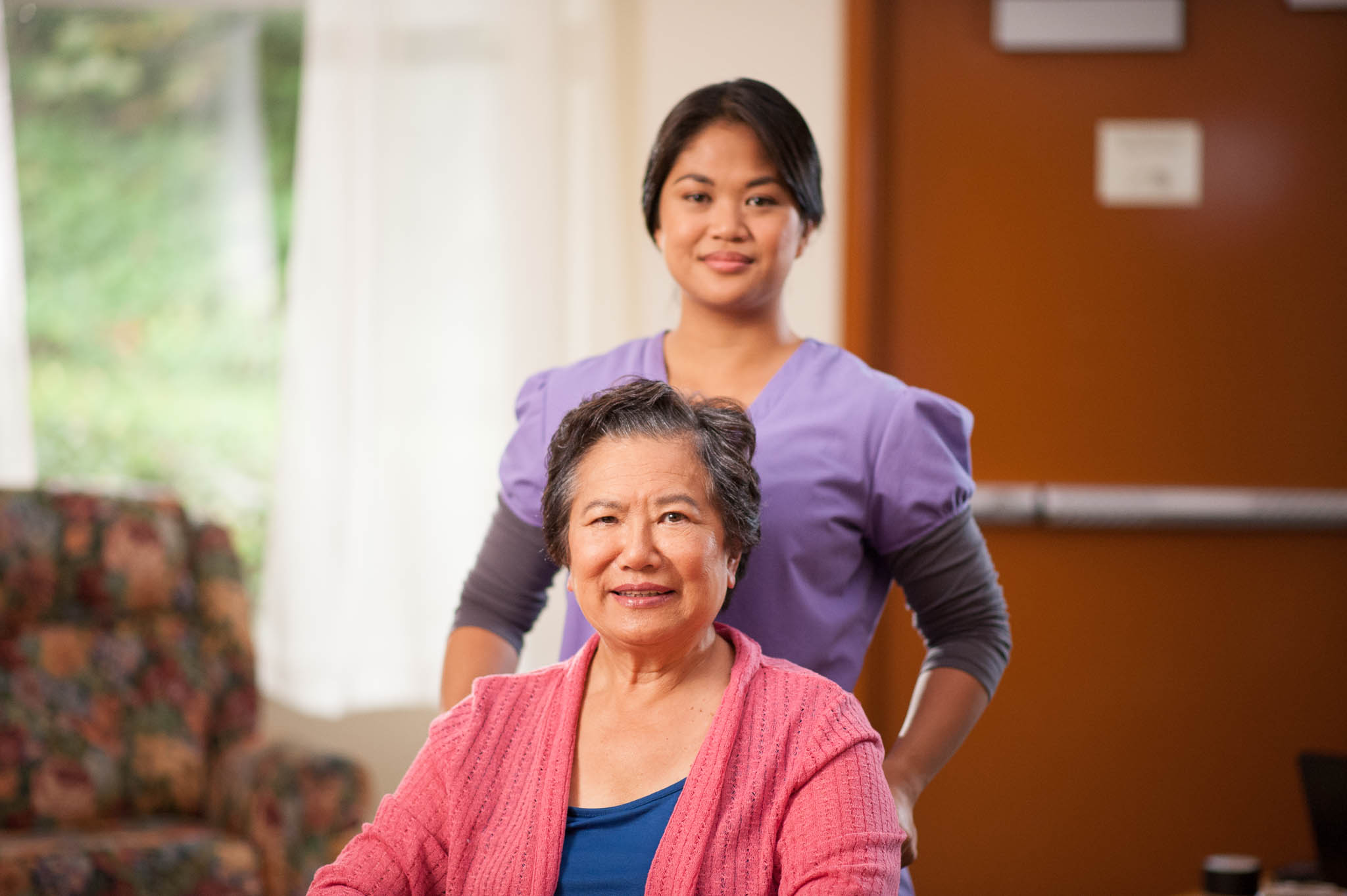 care aide with senior